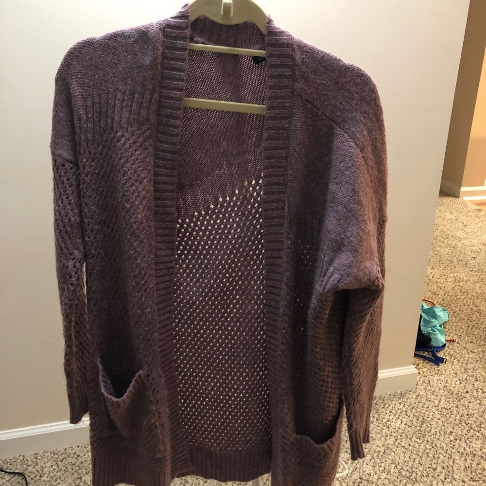 Long knit cardigan